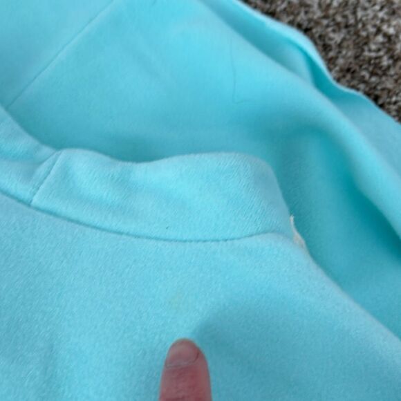 Vintage Vanity Fair Lace Blue Long Retro Robe Large - Picture 13 of 15